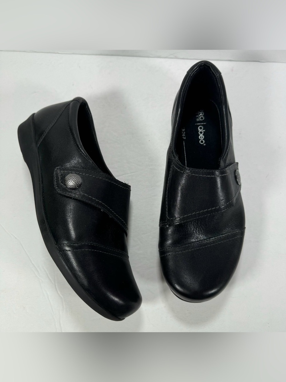 Abeo Pro System Ivonne Black Leather Casual Comfort Shoes Women Size 8.5